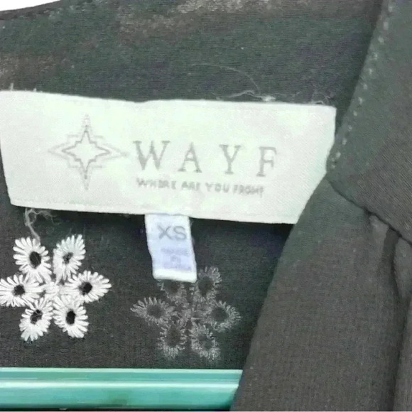 WAYF Sheer Black Embroidered Romper Size XS - Picture 4 of 7